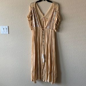 Free People Yellow Dress